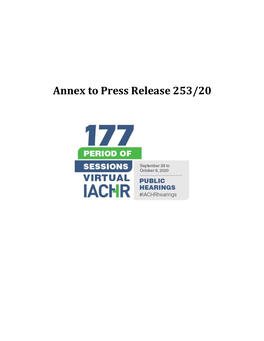 Annex to Press Release 253/20