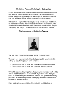 Meditation Posture Guide