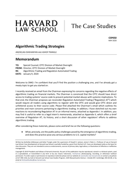 Algorithmic Trading Strategies