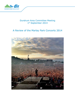 A Review of the Marlay Park Concerts 2014 Introduction