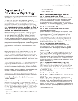 Department of Educational Psychology 1