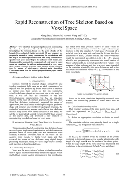 Rapid Reconstruction of Tree Skeleton Based on Voxel Space
