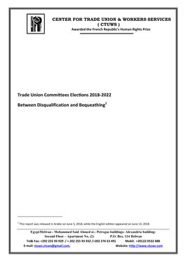 Trade Union Committees Elec Ons 2018-2022 Between