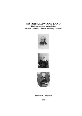 HISTORY, LAW and LAND Final – MA Thesis