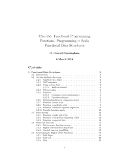 Csci 555: Functional Programming Functional Programming in Scala Functional Data Structures