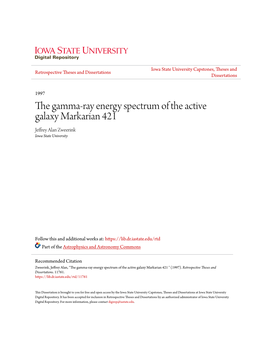 The Gamma-Ray Energy Spectrum of the Active Galaxy Markarian
