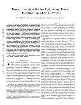 Thread Evolution Kit for Optimizing Thread Operations on CE/Iot Devices