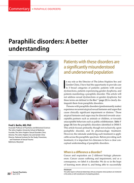 Paraphilic Disorders