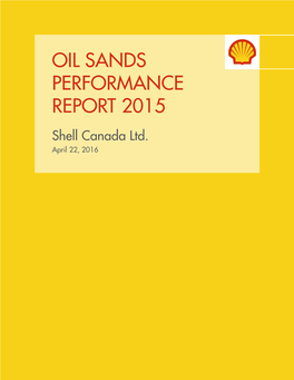 Oil Sands Performance Report 2015