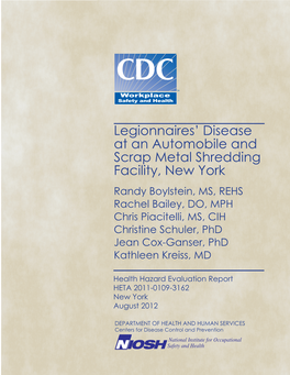 Legionnaires' Disease at an Automobile and Scrap Metal Shredding Facility, New York