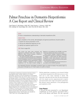 Palmar Petechiae in Dermatitis Herpetiformis: a Case Report and Clinical Review