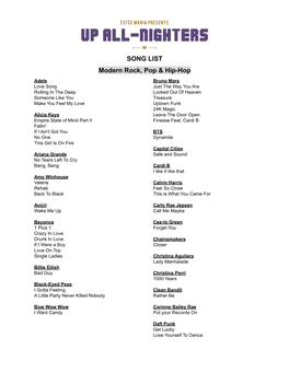 Band Song-List