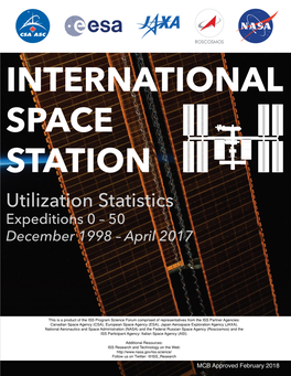 Utilization Statistics Expeditions 0 – 50 December 1998 – April 2017