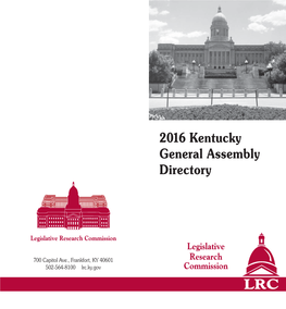 2016 Kentucky General Assembly Directory