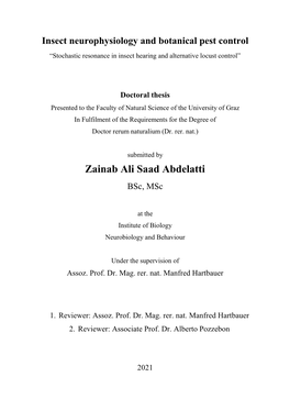 Zainab Ali Saad Abdelatti Bsc, Msc