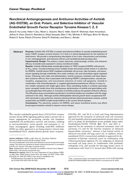 Nonclinical Antiangiogenesis And