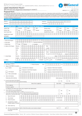 Loan Insurance Proposal Form