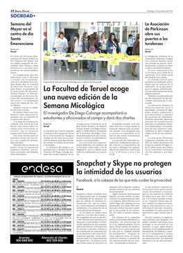 La Facultad De Teruel Acoge Una Nueva Edición De La Semana
