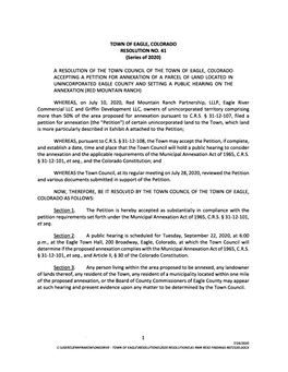 Commercial LLC and Griffin Development LLC, Owners of Unincorporated Territory Comprising More Than 50% of the Area Proposed for Annexation Pursuant to C