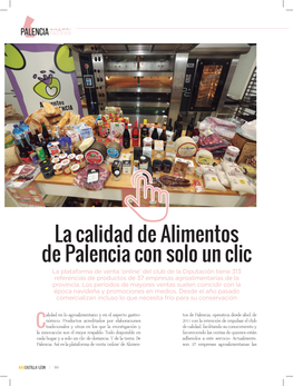 La Calidad De Alimentos De Palencia Con Solo Un Clic