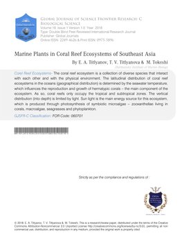 Marine Plants in Coral Reef Ecosystems of Southeast Asia by E