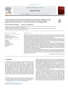 Characteristics of Trials and Regulatory Pathways Leading to US Approval Of