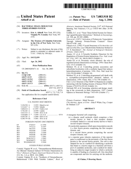 (12) United States Patent (10) Patent No.: US 7,083,918 B2 Althoff Et Al