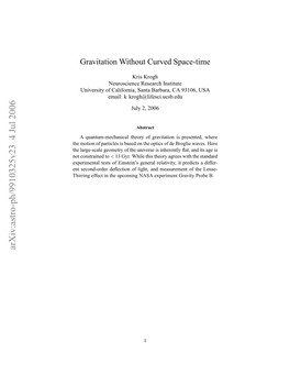 Gravitation Without Curved Space-Time
