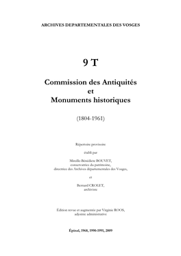 Commission Des Antiquités Et Monuments Historiques