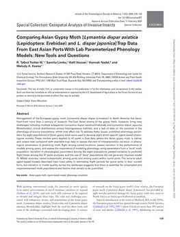 Comparing Asian Gypsy Moth