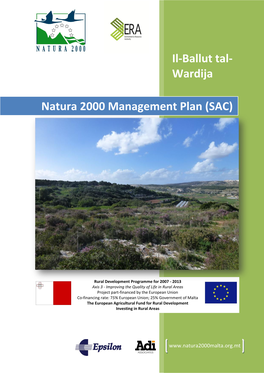 Natura 2000 Management Plan (SAC)