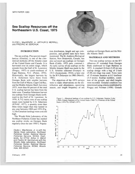 Sea Scallop Resources Off the Northeastern U.S. Coast, 1975