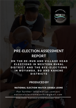 Pre-Election Assessment Report