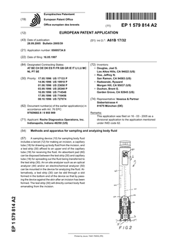 Methods and Apparatus for Sampling and Analyzing Body Fluid