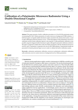 Calibration of a Polarimetric Microwave Radiometer Using a Double Directional Coupler