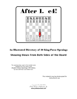Chess Openings, 13Th Edition, by Nick Defirmian and Walter Korn
