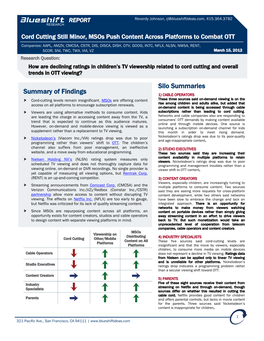 March 15 OTT Report