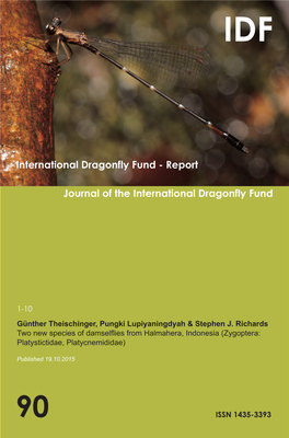 IDF-Report 90 | 1 Theischinger, Lupiyaningdyah & Richards Platycnemidid Genus Nososticta (See E.G