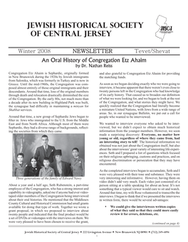 Jewish Historical Society of Central Jersey