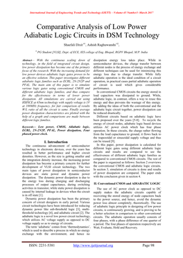 Comparative Analysis of Low Power Adiabatic Logic Circuits in DSM Technology