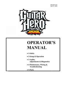 Guitar Hero Arcade Machine