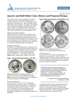 Quarter and Half Dollar Coins: History and Proposed Designs