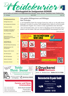 Druckerei Menü - Dienst – Frei Haus – Thormann Dorfstr