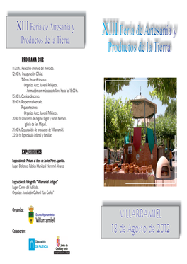 Programa Feria Artesania 2012