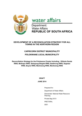 Development of a Reconciliation Strategy for All Towns in the Northern Region