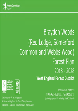 Braydon Woods Forest Plan 2019-2029