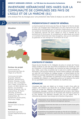 Inventaire Hiérarchisé Des Haies Sur La Communauté De Communes Des Pays De