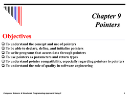 Chapter 9 Pointers