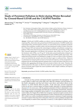 Study of Persistent Pollution in Hefei During Winter Revealed by Ground-Based Lidar and the CALIPSO Satellite