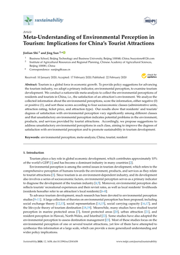 Implications for China's Tourist Attractions